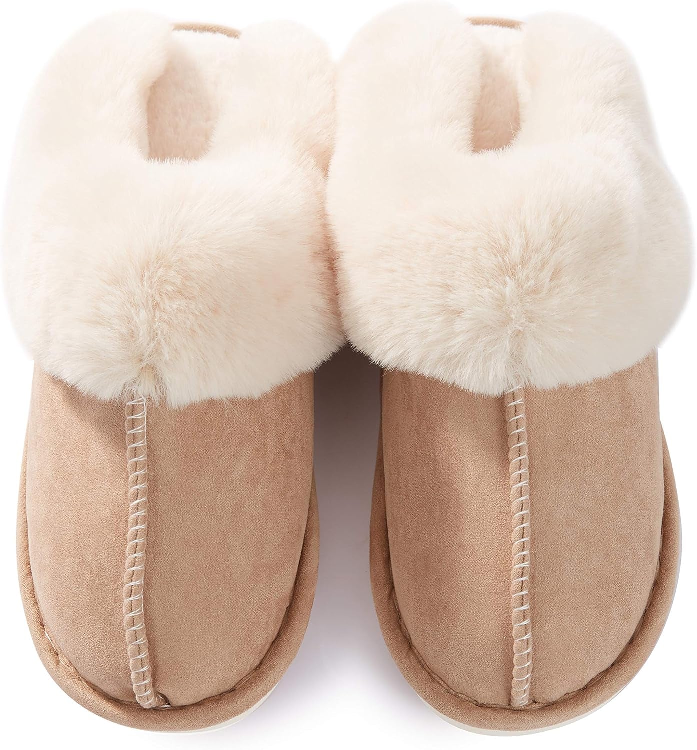 Womens Slipper Memory Foam Fluffy Soft Warm Slip on House Slippers,Anti-Skid Cozy Plush for Indoor Outdoor